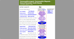 Desktop Screenshot of homeopathicmagnet.com