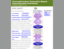 Tablet Screenshot of homeopathicmagnet.com